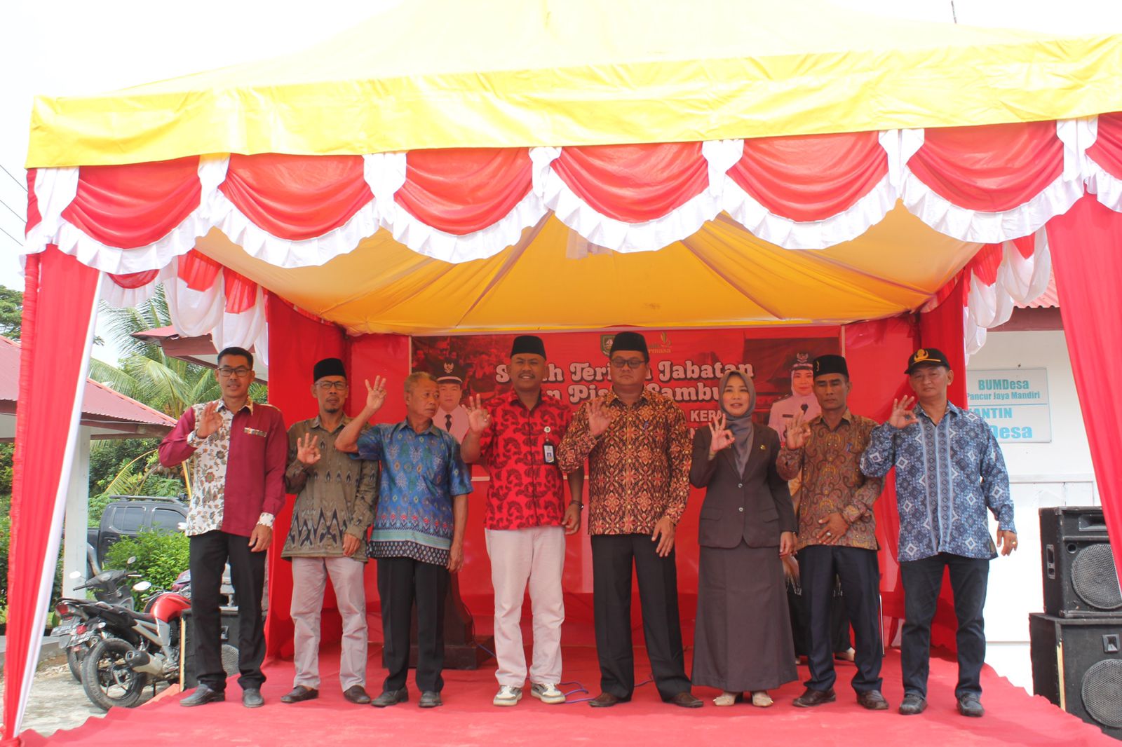 Camat Rupat Hadiri Acara Pisah Sambut dan Serah Terima Jabatan Kepala Desa Pancur Jaya Kecamatan Rupat.